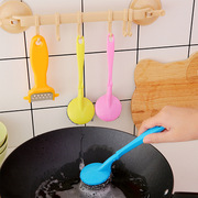 长柄不锈清洁刷钢丝球洗锅刷厨房可挂式去污洗碗清洁刷子带替换头