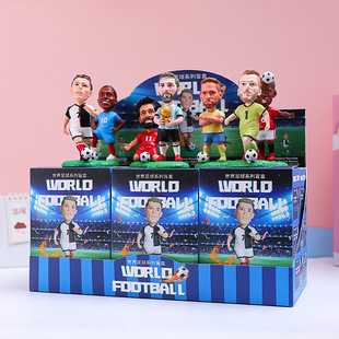 世界足球系列盲盒世界杯人物摆件，卡通公仔球迷，纪念品送男孩礼物