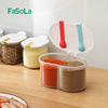 FaSoLa组合装夹勺调料盒家用调味料瓶套装味精盐糖厨房收纳盒罐子