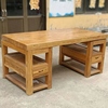 实木板台桌腿桌脚大板支架桌架老榆木餐桌腿木质板架家用板面桌腿