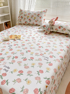 床单纯棉单件全棉加厚单人宿舍被单1.5m床上用品枕套三件套夏凉