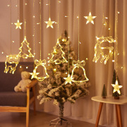 圣诞节装饰品星星灯圣诞树灯led彩灯闪灯串灯满天星房间场景布置