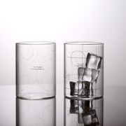 37度原创 北欧圆形金边几何水杯 创意果汁杯 耐热灯工玻璃杯