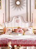 全实木欧式儿童床女孩，组合套房家具公主床，粉色单双人床1.5米1.8米