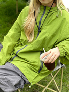 防晒衣女款夏季2024防紫外线透气长袖连帽绿色，薄款外套防晒服