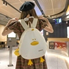 韩系休闲大容量包包女学生校园，系双肩包卡通(包卡通)鸭子书包电脑背包