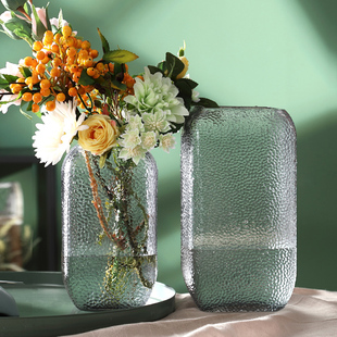 欧式创意玻璃花瓶透明大号水培，植物玫瑰干花，花瓶花器客厅装饰摆件