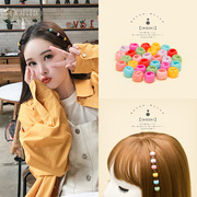 小发夹小巧精致发夹女韩国网红卡彩色夹子头饰，糖果色发夹边夹少女