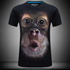 抖音T恤同款大猩猩短袖t恤3D印花图案男夏装搞怪猴子个性搞笑大码