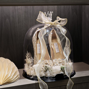 婚鞋盒接亲游戏道具创意婚鞋水晶盒结婚盒子套圈婚礼堵门鞋盒神器