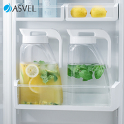 日本ASVEL冷水壶家用大容量冰箱密封果汁饮料桶耐高温塑料凉水壶