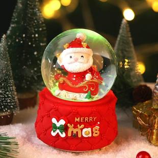 幸福感好物水晶球音乐盒圣诞节礼物树脂工艺家居装饰圣诞