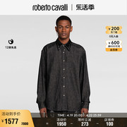 RC 男士衬衫铆钉牛仔Roberto Cavalli