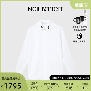 闪电系列neilbarrett尼奥贝奈特2023春夏男式长袖衬衫