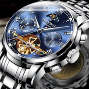 全自动机械瑞士商务钢带手表品牌防水手表男运动夜光国产腕表