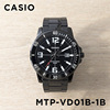 卡西欧手表CASIO MTP-VD01B-1B 黑色钢带防水商务夜光水鬼石英表