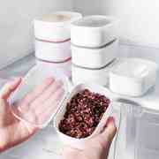 杂粮米饭分装冷冻盒糙米饭减脂餐定量小饭盒冰箱收纳保鲜盒食品级