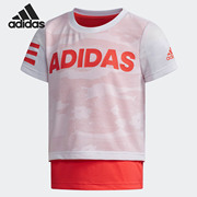 adidas阿迪达斯短袖女童2019秋季新小童(新小童)运动服透气t恤dw4064