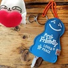 日本小众卡通可爱微笑汽车钥匙包套男女网红钥匙扣收纳包挂件(包挂件)