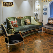琪瑶美居法式古典实木，沙发欧式中小户型，客厅沙发美式3位组合沙发
