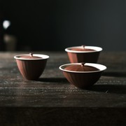 陶作者吴一延全手工刮棱纹盖碗陶瓷茶，道具泡茶器