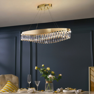 2023年简约个性后现代水晶吊灯设计师美式创意轻奢客厅餐厅灯