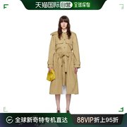 香港直邮潮奢 J.W. Anderson 女士 驼色抽褶风衣 CO0298