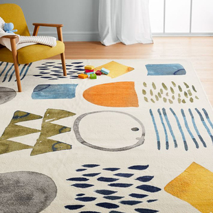 地毯秋冬客厅地毯卧室，可爱床边加厚地毯现代简约儿童房可机洗地垫