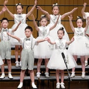 六一儿童合唱服装演出服，男女童礼服中小学生，表演朗诵纱裙大合唱团