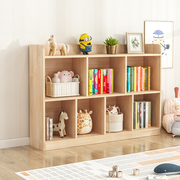 简易实木书架置物架落地家用客厅多层书柜现代学生收纳储物格子柜