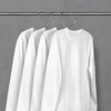 (2件59)210g纯棉圆领，纯白长袖t恤宽松春夏季男女款通勤百搭打底衫