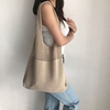 韩国chic简约复古镂空针织，手提包单肩包女背心包ins毛线包购物袋