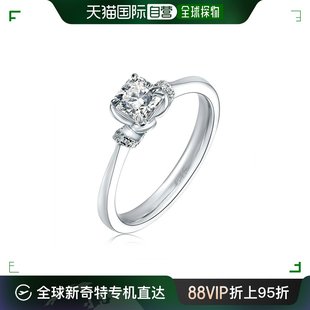 香港直邮同购周大福周大福女士pt950鉑金鑲，天然鑽石戒指