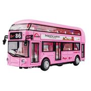 公交车玩具车男孩，双层巴士模型合金小汽车儿童，公共汽车玩具大全