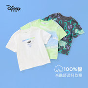 迪士尼夏装男童短袖t恤卡通，儿童圆领体恤衫宝宝，纯棉上衣100-160码