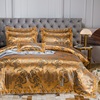 欧式四件套贡缎提花丝绸缎被套1.8m2.0m床结婚庆床单奢华床上用品