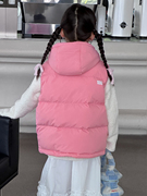 韩国童装羽绒服儿童马甲秋装男童女童幼儿园外穿背心亲子装坎肩潮