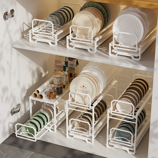 碗架沥水架碗碟沥水，收纳架厨房水槽，晾碗架抽拉式免打孔调料置物架