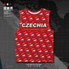 捷克Czech国旗标志大码速干背心男装女装满印运动衫潮T恤设 无界