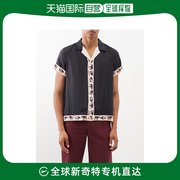 香港直邮潮奢 Bode 男士Taureau 真丝短袖衬衫