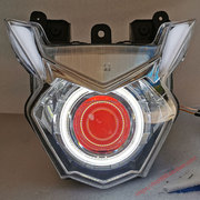 适用于df150摩托车led双光透镜，改装氙气灯天使，恶魔眼大灯总成