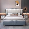 意式轻奢纳米科技布现代简约软床1.8米实木床储物布艺床主卧婚床