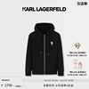 karllagerfeld卡尔拉格，斐春夏黑色logo拉链卫衣男老佛爷237m1812