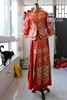 二手婚纱礼服红色，蕾丝传统中式结婚服满绣秀禾服