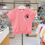 agabang阿卡邦韩国童装2024夏儿童(夏儿童)迪斯尼联名卡通短袖t恤1051