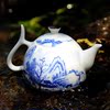 景德镇手绘青花茶具套装，高温烧制茶具，复古家用茶杯送礼茶具