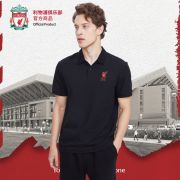 利物浦俱乐部商品   黑色简约POLO衫运动休闲短袖T恤足球服
