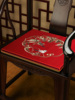 中式餐椅垫红木椅垫圈椅太师椅坐垫仿古实木家具薄款海绵垫子防滑