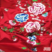 真丝缎绸缎绣花刺绣被套婚庆，杭州丝绸软缎被面结婚陪嫁被罩喜被面