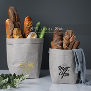 简约现代样板房厨房软装饰品假面包，蔬菜面包袋陈列道具摆件组合70